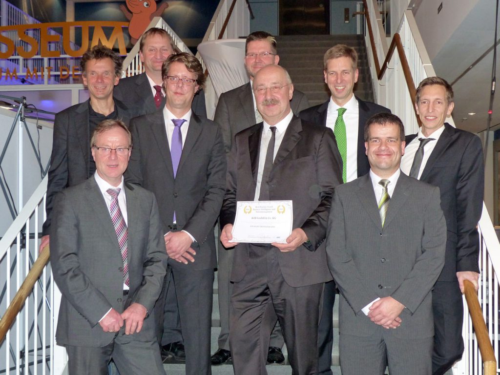 Die BJB-Mitarbeiter Klaus Blaszczyk, Dietmar Birkhölzer, Edgar Chantré und Wilhelm Hertin bei der Preisverleihung in Köln. (Foto: BJB)