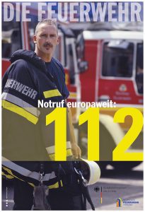 Das Plakat zum europaweiten 112-Tag. (Foto: Feuerwehr Arnsberg)