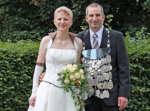Das Stemeler Königspaar 2013/14: Bastian und Simone Blume (Foto: Schützen Stemel)