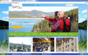 Ein Screenshot des neuen Internetauftritts des Stadtmarketing Sundern.