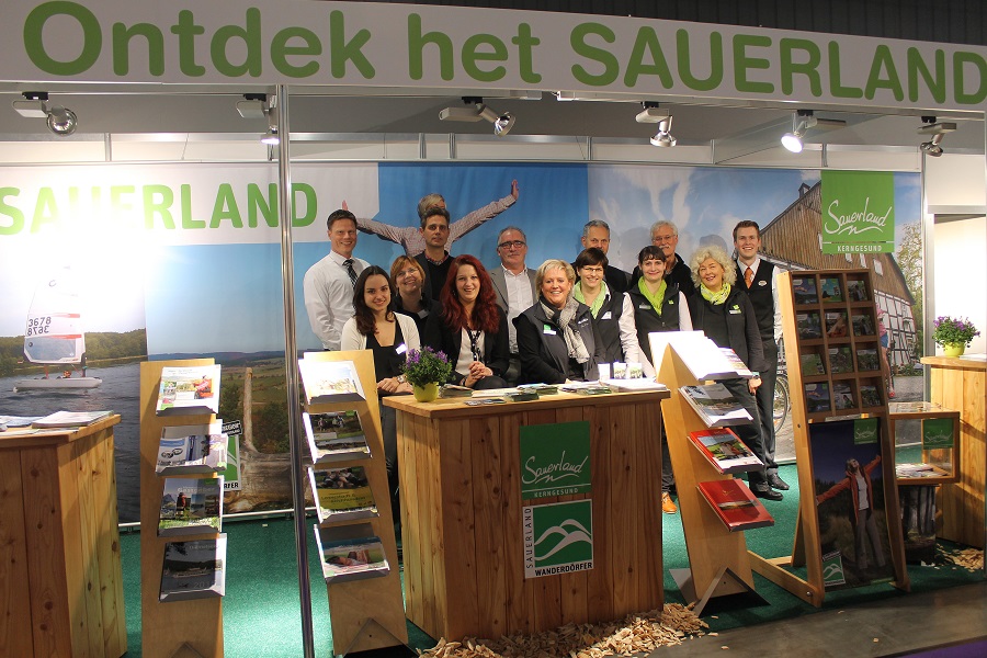 Das Sauerland-Team auf der Vacantiebeurs in Utrecht. (Foto: Sauerland-Tourismus)