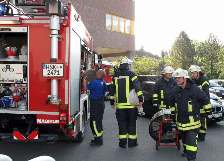 Feuerwehreinsatz bei Umarex. (Foto: Feuerwehr)