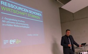 Beim 2. energieforum.arnsberg referierte Ekkehard Wiechel von der  Effizienzagentur.nrw. (Foto: Stadt Arnsberg)