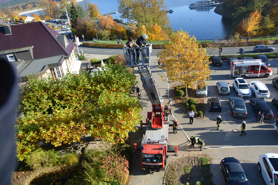 Feuerwehrübung am Hotel Seegarten in Langscheid. (Foto: Feuerwehr)