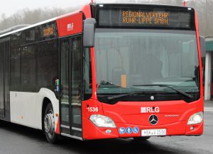 Einer der neuen Gelenkbusse der RLG für den Arnsberger Stadtverkehr. (Foto: RLG)