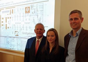Stellten die Pläne der "Fabrik" vor: Investoren Rudolf und Karin-Sophie Schulte sowie Jeroen Tepas vom Stadtmarketing. (Foto: oe)