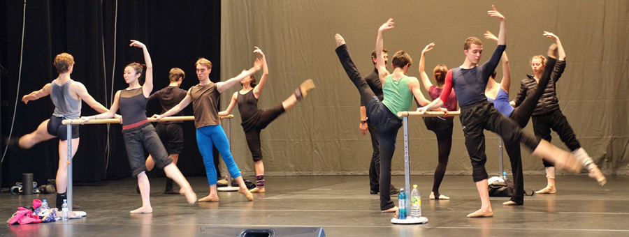 Alle zehn jungen Tänzerinnen und Tänzer auf der Bühne des Sauerlandtheaters. (Foto: Laurentianum)